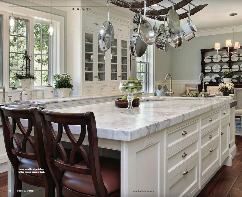 Food & Home Magazine, Marble Kitchen Design Fall 2018