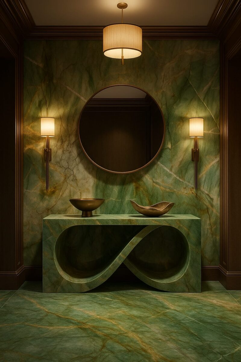 Quartzite Bathroom Design - Spectrum Green