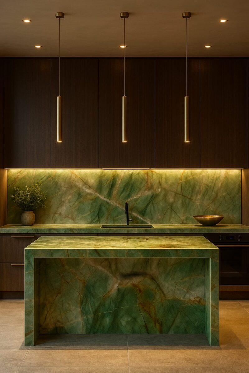 Quartzite Bathroom Design - Spectrum Green