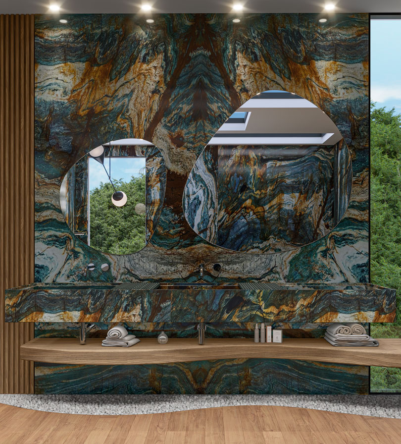 Luise Blue Quartzite Stone Bathroom